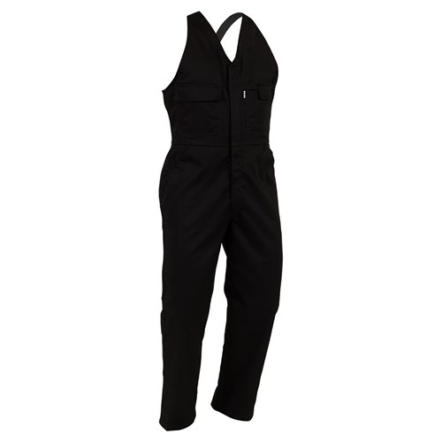 Overall Easy Action Polycotton Zip Black (Eazpc)