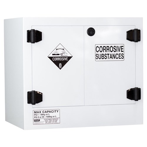Corrosive Substance Storage Cabinet: Polypropylene - 100L - 2 Doors - 1 Shelf